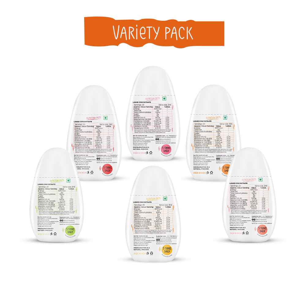 Variety Pack of 6 (Mango Peach, Zesty Orange, Lemon Iced Tea, Watermelon Mint, Strawberry Lemonade & Lemon Mint).