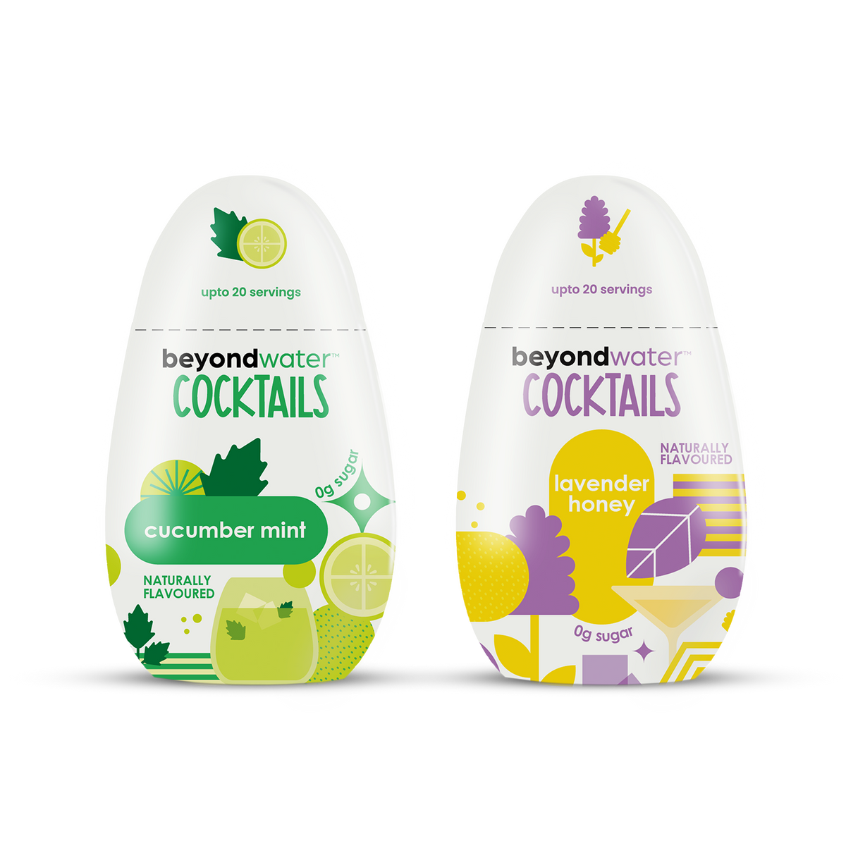 Cucumber Mint & Lavender Honey - Cocktail Pack of 2 (CRED)