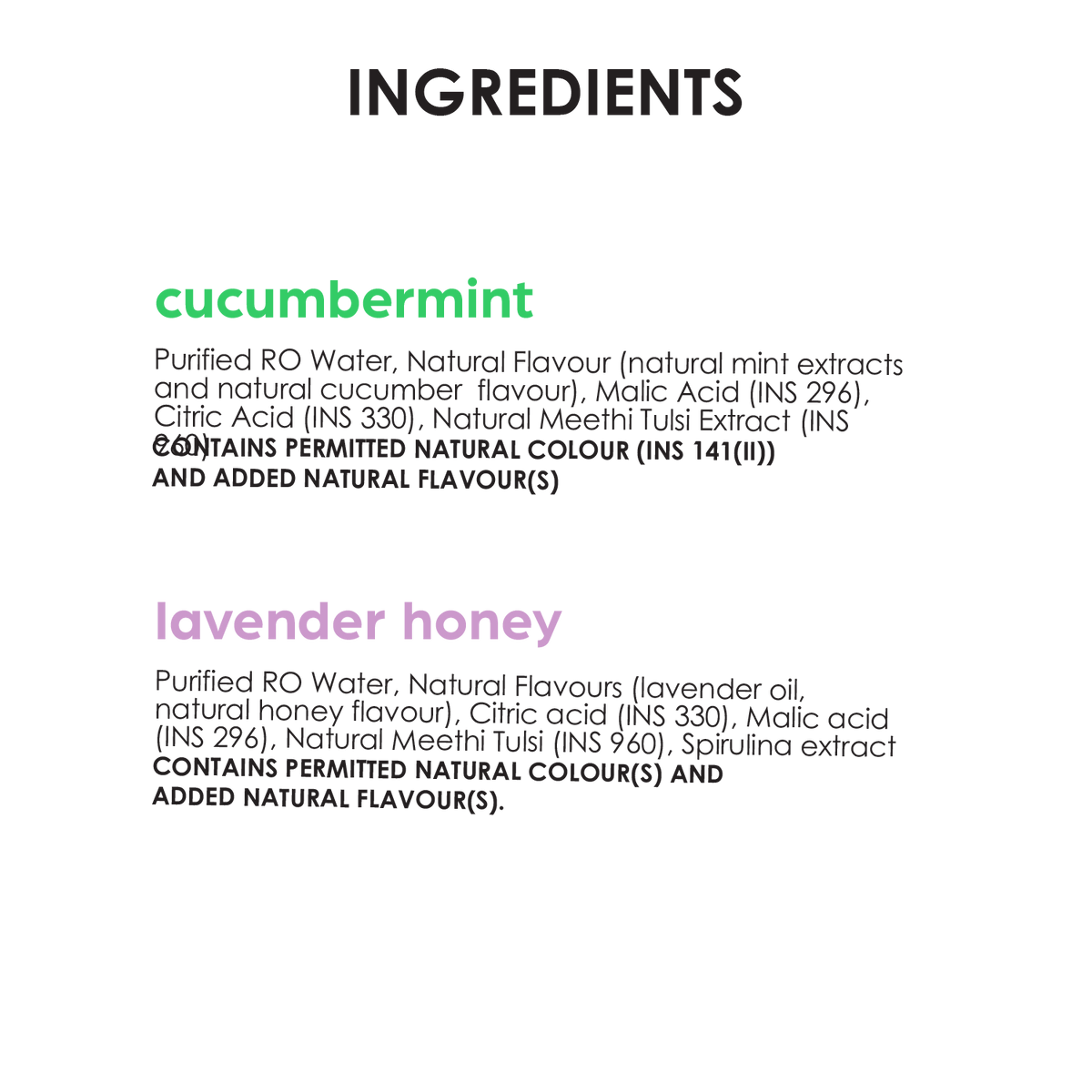 Cucumber Mint & Lavender Honey - Cocktail Pack of 2 (CRED)