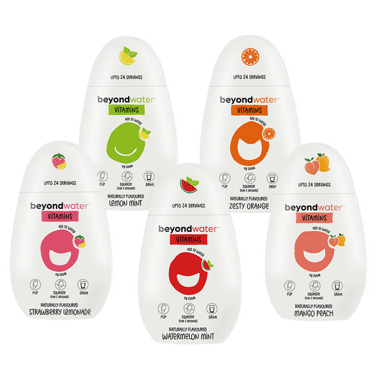 Flavour Variety Pack - Pack of 5 (Strawberry Lemonade, Watermelon Mint, Zesty Orange, Mango Peach, Lemon Mint) (CRED)