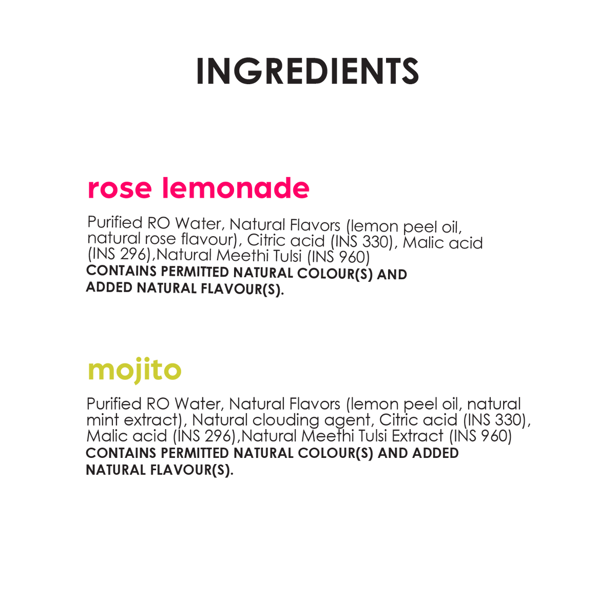 Rose Lemonade & Mojito - Cocktail Pack of 2 (CRED)