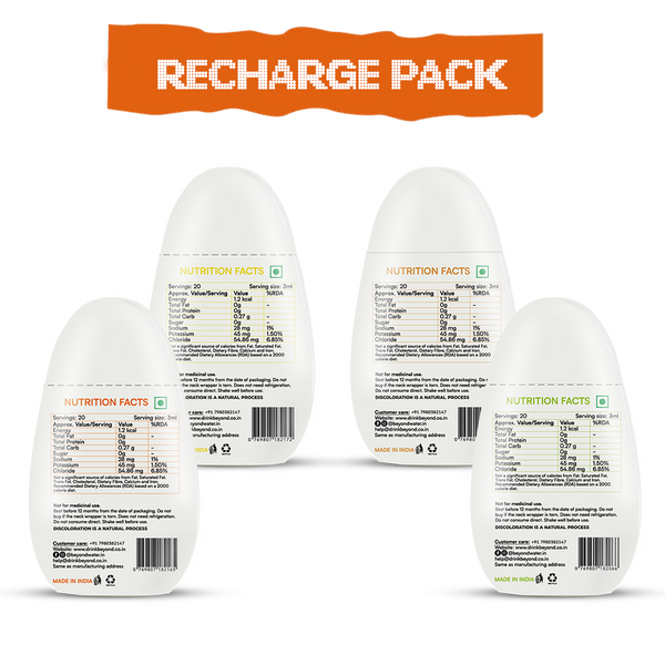 Recharge Pack of 4 - Hangover Cure.